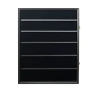 Cadre de présentation pour cartes gradées PSA en bois massif avec porte à charnière pour collection de cartes sportives, Pokémon, Yu-Gi-Oh