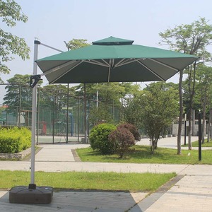 Parasol de aluminio de 10 pies para jardín, parasol de exterior de Color personalizado para patio, venta al por mayor, sombrilla de mesa, Control Manual - Product Image 2