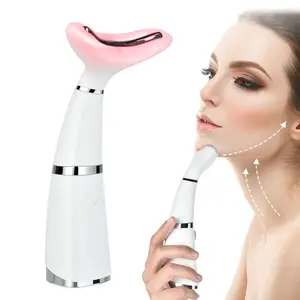 Sonische Trillingen Schoonheidsmachine Anti Rimpel Huid Aanhalen Dubbele Kin Slanker Led Foton Face Nek Lifting Massager