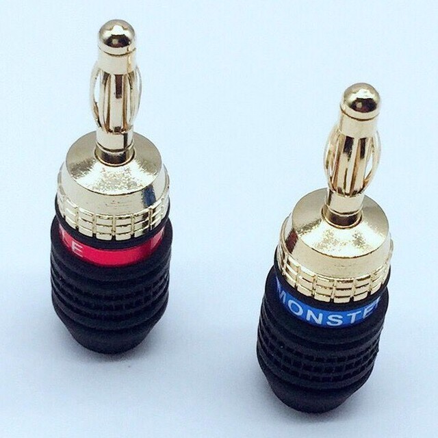 Monster Banana Head Pure Copper Gold-plated Speaker Wire Plug