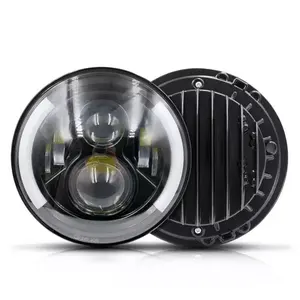 Asia's best-selling 7inch 60w LED high low beam light turn signal light amber angel eyes led work light for off-road