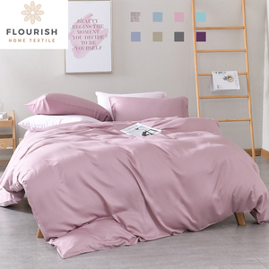 Ensemble de literie en <span class=keywords><strong>velours</strong></span>, housse de couette en bambou biologique, rose, moderne, 4 pièces, vente en gros - Product Image 2