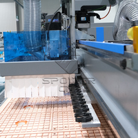 Máquina CNC para Fabricación de Muebles de Panel, Router CNC 1325 2040 1240 con ATC para Madera, Puertas, Carga y Descarga Automática
