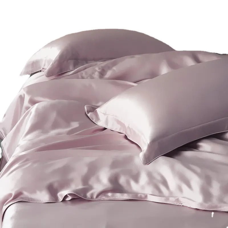 ジッパークロージャー付きの超柔らかく通気性のある寝具セット3ピースシルクライクサテン掛け布団羽毛布団カバー