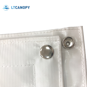 Bâche nylon en maille revêtue de PVC, pour logo, tissu imperméable Anti-UV, PVC, blanc, 0.45mm, 5m, vente en gros - Product Image 3