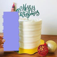 20 Muster Frosting-Creme Streifenkanten-Kamm Große Backwerkzeuge Mehrfarbige Acryl-Kuchenglätter Schaber