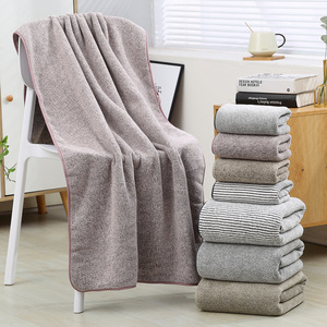 Ensemble de serviettes épaisses en fibre de <span class=keywords><strong>charbon</strong></span> de bambou et corail, pour le bain et le visage, douces et absorbantes, pour la maison, Gipsophila - Product Image 3