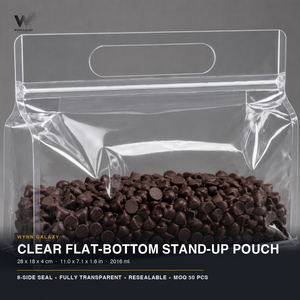 Clear Almond <b>Bag</b> 28x18+4cm 11x7in Flat Bottom Raw Nut Pouch <b>Zip</b> Thick Puncture Resistant Snack Packaging Roasted Zipper Supplier - Product Image 4