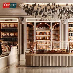 Wood Cabinets Custom Glass <strong>Showcase</strong> Cookie <strong>Display</strong> Candy Store <strong>Display</strong> <strong>Chocolate</strong> Shop Design <strong>Chocolate</strong> Rack - Product Image 4