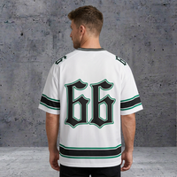 T-shirts blancs à manches courtes pour hommes, numéro 66, vert et noir, style sportif, col rond, coupe ample, motif lettres, écologiques et respirants