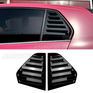 Glossy Black/Carbon Look Car Rear <b>Window</b> Shutter Cover Trim <b>Window</b> Louver Side <b>Vent</b> Trim for Volkswagen Golf 8 MK8 2020+ - Product Image 1