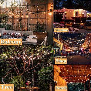 Guirnalda de luces LED de 100 pies, alambre de cobre, 50leds, Bombilla E12 G40, luces de jardín impermeables, guirnalda de luces para exteriores para decoración de bodas - Product Image 6