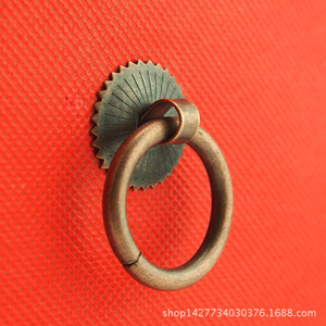 Honggu Round Ring Handle 23x30mm Iron Drawer Furniture Handle Traditional Style Durable - Product Image 4