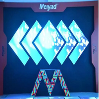 Écran LED numérique incurvé à 360 degrés, mur vidéo, panneau de module souple, écran LED flexible pour bar DJ.
