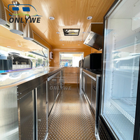 Onlywe Remorque alimentaire mobile avec cuisinière, grill, friteuse et machine à popcorn, spécialisée dans les kababs
