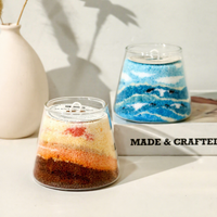 Kit de fabrication de bougies parfumées originales à faire soi-même pour l'intérieur, avec peinture au sable, cadeau d'anniversaire et de mariage, bougie parfumée en pot