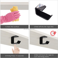 Support pour casque Support pour casque sous le bureau avec ruban adhésif fort et couleurs transparentes noir blanc