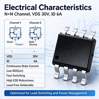 UPA1760G-E1-A Dual N Channel MOSFET SOP-8L 30V 6A Mode Peningkatan (Enhancement Mode) Pemasangan Permukaan untuk Perlindungan Baterai