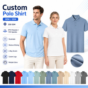 Camiseta Polo Blanca Personalizada para Hombre, 87% Poliéster, 13% Elastano, Absorbe la Humedad, Manga Corta, Uniforme de Equipo, ODM OEM Disponible - Product Image 1