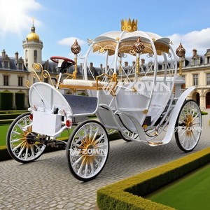 Carrosse de Noël extérieur à LED en forme de cheval, carrosse citrouille Cendrillon, centre de table pour mariages et événements commerciaux - Product Image 3