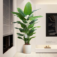Plantas Artificiales en Oferta, Hojas Verdes, Palmeras Artificiales, Planta del Viajero, Planta del Banano, para Decoración de Interiores, Hoteles