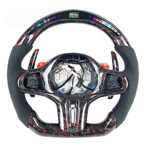 Volante de Fibra de Carbono Forjado con Pantalla LED para BMW G80 G81 G87 M2 M3 M4 G30 G32 G34 G36 G20 G21 G22 G23 G26 <span class=keywords><strong>330e</strong></span> X4M X5 M5 - Product Image 2