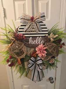 Boho Chic Autumn Wreath Vietnam Handmade <b>Rustic</b> Front <b>Door</b> Decoration with Acorn and Mushroom Manufacturer - Product Image 1
