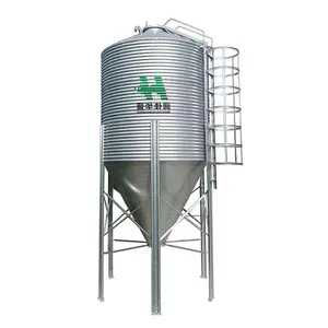 HS Conical Bottom Steel Silos Galvanized Metal Grain Silos Farm feeding silos
