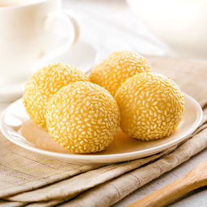 Snack palla di sesamo cibo dolce con pasta di fagioli rossi presa di fabbrica borsa cinese confezione commestibile Handan <span class=keywords><strong>dolci</strong></span> congelati 20g - Product Image 2
