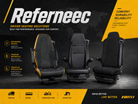 Asiento de Conductor con Suspensión Neumática REFERNEEC para Camiones de Servicio Pesado ISRI 6860/875, Conducción por la Izquierda, para Camiones Mercedes Benz