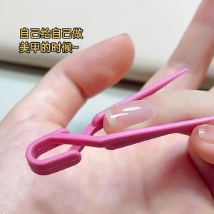 <b>Nail</b> Form Cross Clamp Pink ABS Material For <b>Nail</b> <b>Extension</b> And Shaping Tool - Product Image 4