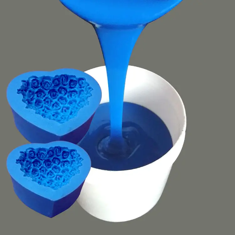 2024 precio al por mayor RTV2 líquido de goma de silicona para manualidades molde de yeso Resina de silicona de grado alimenticio buena liquidez color OEM