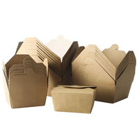 Boîtes à lunch rectangulaires en kraft biodégradables de luxe personnalisées, 500 pièces, pour restaurants de restauration rapide, un carton