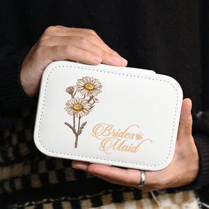 Top svendita 2025 in pelle Mini portagioie a maglia fiore 2 strati per Makeup Cosmic Case Bag - Product Image 3