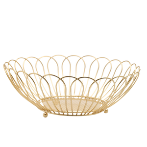 Iron Wire Fruit Holder <b>Basket</b> Decorative Storage for Fruits Vegetables Snacks Stylish Home Decor Organizer - Product Image 1