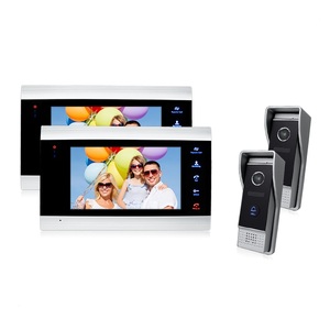 Videoportero de 7 "de sensor Interfon con llave, sistema de videoportero de <span class=keywords><strong>4</strong></span> cables, timbre de vídeo HD - Product Image 1