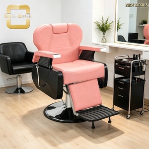 Fauteuil de Barbier Commercial Anti-Rayures avec Repose-Pieds et Support Complet pour Salon de Coiffure et Institut de Beauté - Product Image 4