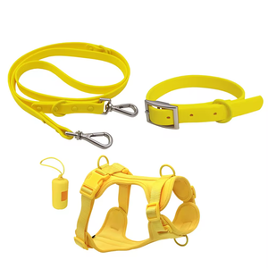 Kit de promenade pour animaux de compagnie en silicone PVC néoprène étanche de luxe avec logo personnalisé ensemble de harnais pour <span class=keywords><strong>chien</strong></span> ensemble de <span class=keywords><strong>laisse</strong></span> <span class=keywords><strong>et</strong></span> de colliers réglables en PVC souple pour <span class=keywords><strong>chien</strong></span> - Product Image 1