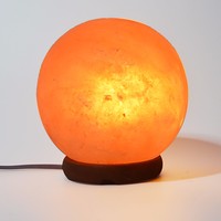 Lampe de sel de l'Himalaya sculptée moderne de 3 kg avec variateur tactile pour bureau et maison, 4 pièces/carton