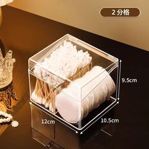Desktop Storage <b>Box</b> For Cotton Swabs <b>Makeup</b> Sponges With Lids Transparent Dustproof Moistureproof Organizer - Product Image 2