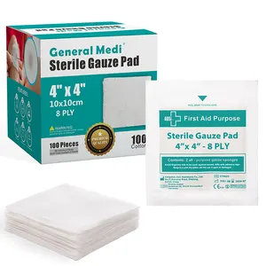 Medical Surgical Absorbent Non-Woven Gauze Sterile Absorbent Gauze Wound Pad Sterilized packaging