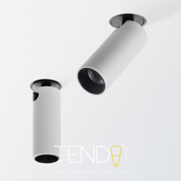 Spot noir réglable en usine dali dimmable led downlight en aluminium plafonniers encastrés