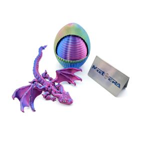 มังกรพิมพ์ 3 มิติพร้อมปีกและไข่เข้าชุด ของขวัญสุดพิเศษสำหรับคนรักแฟนตาซี ของเล่น PLA แบบกำหนดเองได้ - Product Image 3