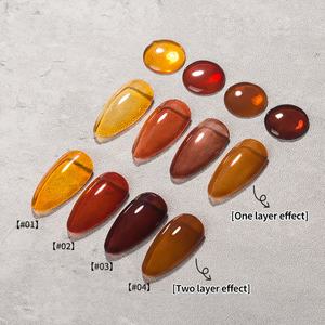 JTING Nouvelle Tendance Design d'Art Ongulaire Vernis Gel UV/LED 4 Couleurs Ambre OEM/ODM Personnalisé Marque Privée avec Service d'Échantillons Gratuits - Product Image 4