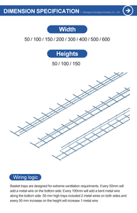 Easy Installation 300*100mm <strong>Wire</strong> Mesh Cable Basket Tray OEM&amp;ODM Accepted - Product Image 4