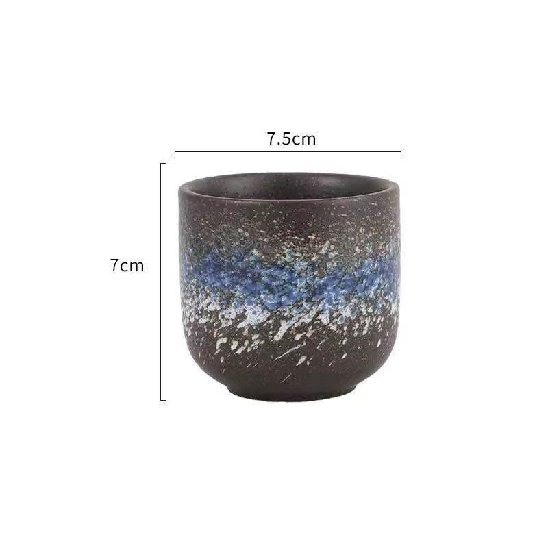 Taza de té con base redonda - Azul estrella