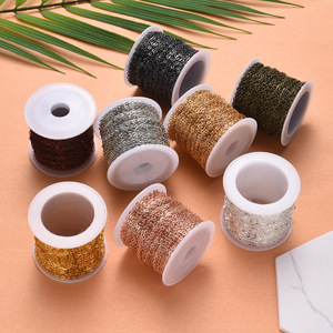 Catena in ferro <span class=keywords><strong>oro</strong></span> rosa 235SF da <span class=keywords><strong>uomo</strong></span>, catena a rullo estensibile per chiavi, collana fai da te, braccialetti, <span class=keywords><strong>collane</strong></span>, catene in metallo - Product Image 2