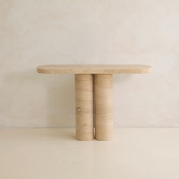 Table console rectangulaire en marbre de luxe norvégien, tables consoles en travertin