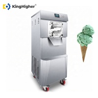Machine à Gelato Commerciale Professionnelle, Sorbetière à Glace Dure, Congélateur de Table pour Gelato Italien avec Compresseur