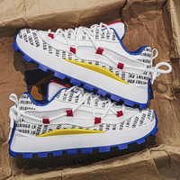Chaussures de sport pour hommes personnalisées, décontractées, antidérapantes, confortables, respirantes, en maille, à semelle épaisse, pour la marche
